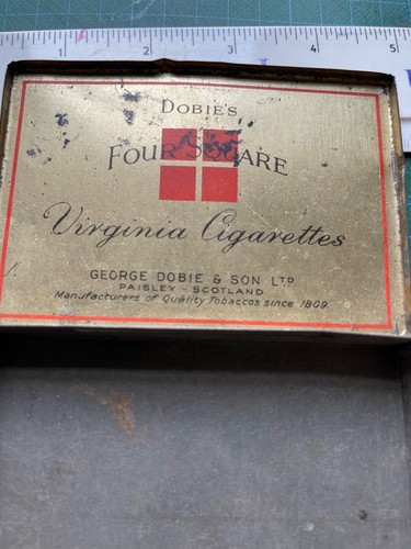 GEORGE DOBIE PAISLEY 4 SQUARE Virginia cigarette Tin tobacciana scotland - Picture 8 of 12