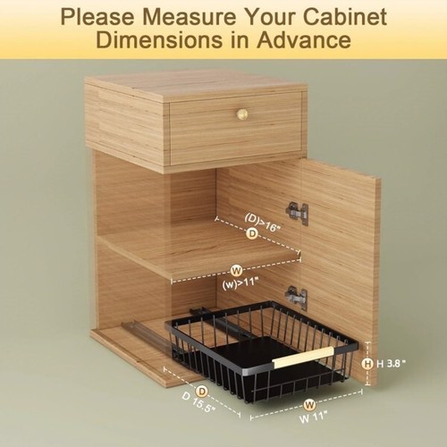 1Pcs Pull Out Cabinet Organizer with Metal Slide Out Drawers for Kitchen Pantry - Picture 8 of 8