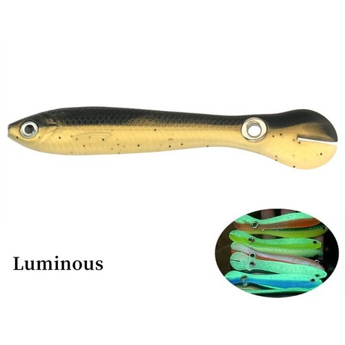 10 Stück Glow Soft Angelköder Silikon Leuchtköder Swimbait Trolling Salzwasser - Bild 14 von 19