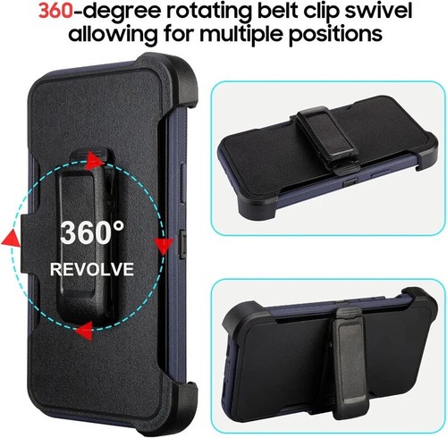 iPhone models Case Built-in Screen Protector heavy duty Max Defend CLIP NOT INCL - Picture 5 of 17