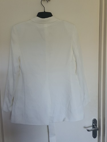 Women's Uk10 The Fold London Clever Crepe Almeida Jacket Ivory - Picture 7 of 14