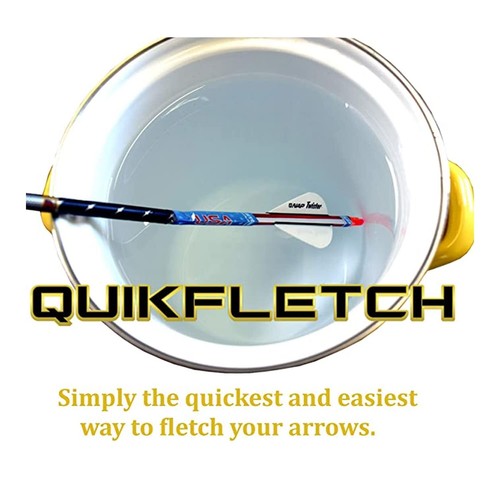 White, Quickfletch 2" Hellfire Fletching (6 Pack), Orange, 6 Count (Pack of 1) - Picture 5 of 6