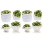 8PCS Miniature Flower Bed Model Landscape Green Plant Decor DIY Supplies Scenery