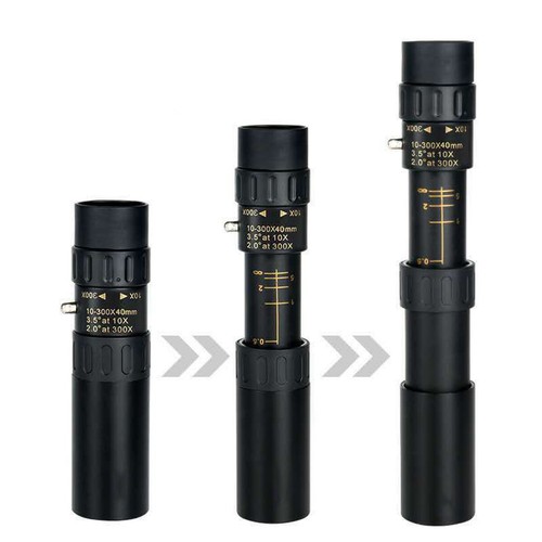 10-300X40mm Monocular Telephoto Telescope HD Portable Waterproof Tripod Clip - Picture 11 of 12