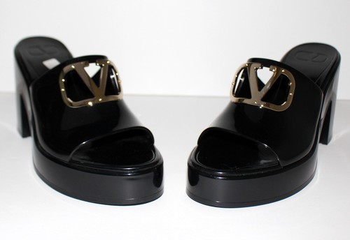 Sandalias Valentino Garavani Negras VLogo PM Plataforma Goma Slide, 38 Euro / 8 EE. UU. - Imagen 7 de 14