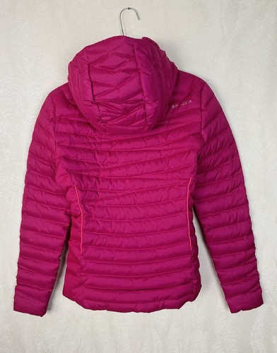 Spyder Pink Timeless Down Hooded Windproof Ski Jacket Coat XS £224 BNWT - Picture 11 of 13