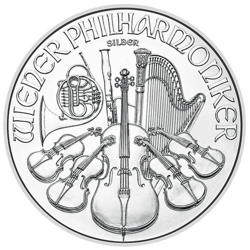 Lot of 5 - 2025 1.50 Euro Silver Austrian Philharmonic 1 oz BU - Picture 2 of 3