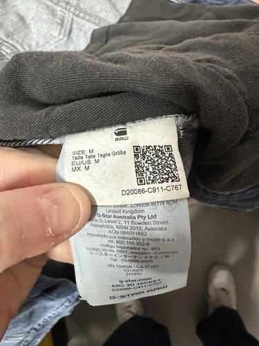 Herren G-Star RAW Arc 3D Denim Jeansjacke Größe M Blau Taschen - Bild 6 von 8