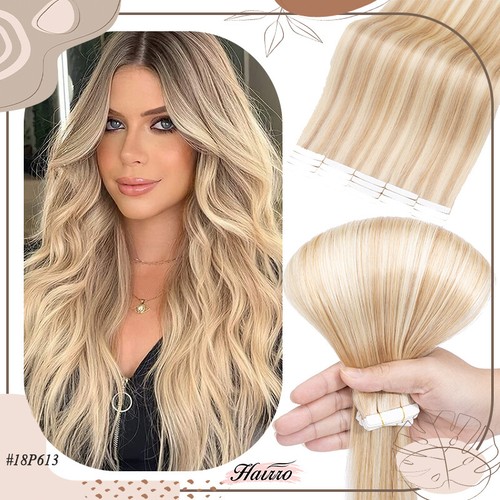 Tape In 100% Real Human Hair Extensions Skin Wefts 9A Thick Double Drawn Seamles - Picture 50 of 56