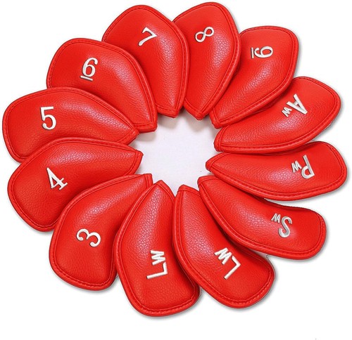 Deluxe Synthetic Leather 12 Pack Golf Iron Head Covers - Picture 20 of 20