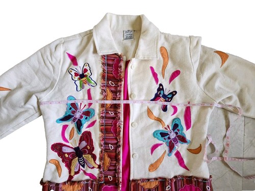 Bestickte Damenjacke mit Petersilie und Salbei Schmetterling - Bild 2 von 14