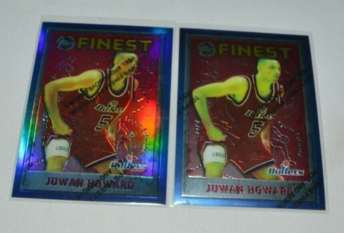 1996 TOPPS FINEST JUWAN HOWARD FORWARD WIZARDS CARD 224 REFRACTOR & REGULAR CARD - Bild 2 von 4