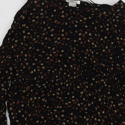 H&M Womens Black Viscose BlendT-Shirt Size 40 - Picture 8 of 12