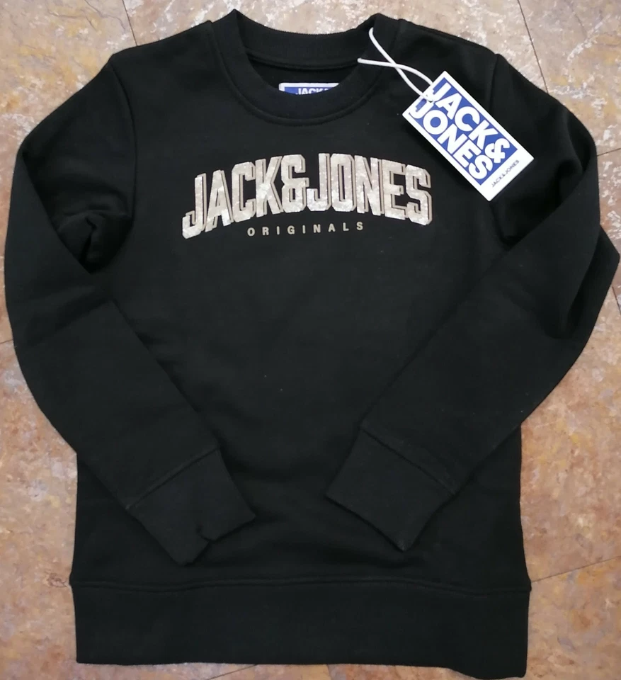 12205976 Jack & Jones Jungen Junior Sweater Sweatshirt schwarz NEU 140 - 176