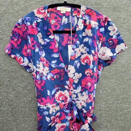 Yumi Kim Women's XS Caught in the MIDI Wrap Dress Garden Paradise NWT - Picture 2 of 11
