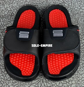 Nike-Air-Jordan-Hydro-XI-AA1336-001-Black-Red-Bred-Retro-11-Slide-Sandals-NEW