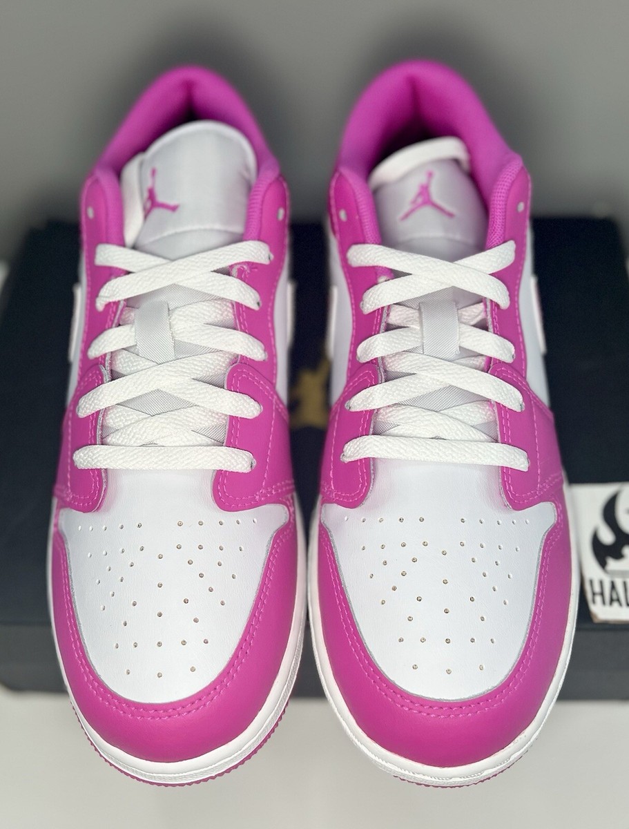NEW Nike Air Jordan 1 Low 'Fire Pink/White' | GS Sizes 3.5Y NEW Nike Air Jordan 1 Low 'Fire Pink/White' | GS Sizes 3.5Y