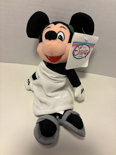 Disney Sitzsack 8 Zoll Plüsch Toga Griechenland Mickey Mouse Beanie mit Disney Store Etikett - Bild 1 von 5
