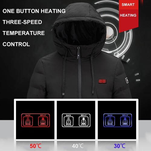 11/15 Heizflächen Heizjacke Dual Control Winterwärmer Mantel für Männer & Frauen. - Bild 6 von 17