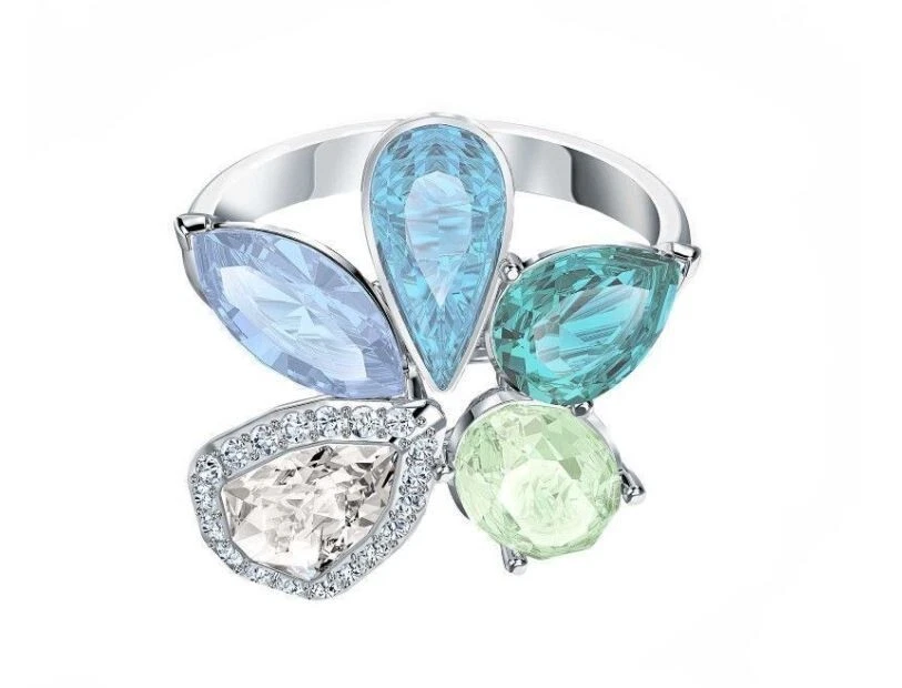 Svarowski Konvolut "Sunny": Ring (Größe 52), Ohrringe,Kette (42 cm max.),Armband