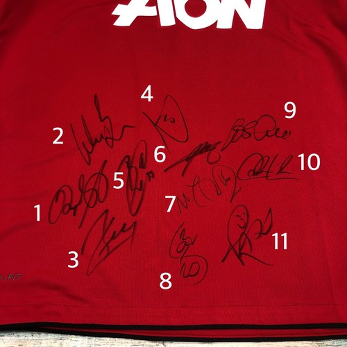 Manchester United 2011 Autograph Jersey Giggs Berbatov Ferdinand Da Silva Park L - Picture 6 of 12