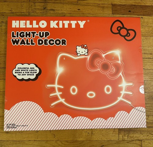 Decoración de pared iluminada Hello Kitty GRANDE cara completa 🔥 🔥 23,2” X 16,7” - Imagen 2 de 2