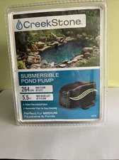 Creek Stone 264 GPH SUBMERSIBLE FOUNTAIN POND PUMP 63313 Never Used, Open Box