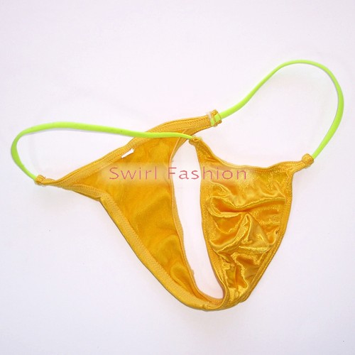 K205Y K205 Mens Micro Bikini String waist shiny satin knit nylon spandex - Picture 6 of 25