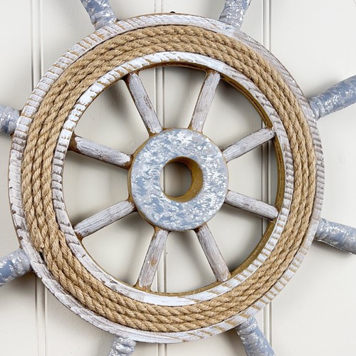 40 cm Spedizioni Ruota Decorazione Parete Nautica Casa Appesa Pirata Arte Mare Barca - Foto 3 di 6
