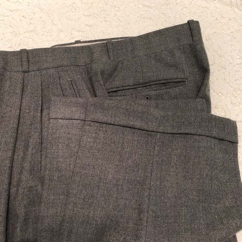 Hardy Amies Mens Dress Pants, Wool Gray - Picture 10 of 10
