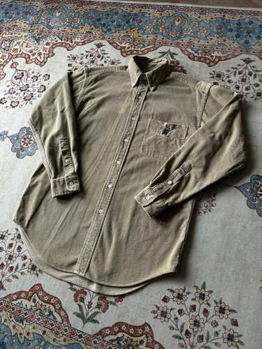 Vintage 90s Polo Bear Ralph Lauren Corduroy / Velvet Shirt SIZE S - Picture 2 of 7