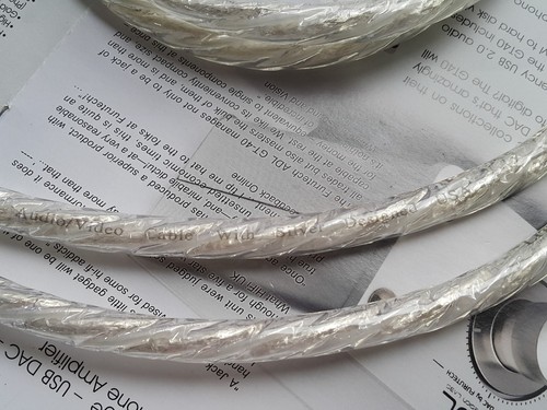 1 par de cable de interconexión de rodio enchapado en plata de audio estéreo de alta fidelidad - Imagen 5 de 6