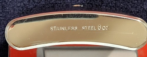 The Orleans 6 ounce 6 OZ Stainless Steel Hip Flask **** NEVER USED **** - Picture 5 of 5