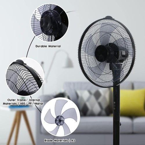 15" Adjustable 12 Levels Speed Pedestal Stand Fan with Remote Control - Picture 6 of 8