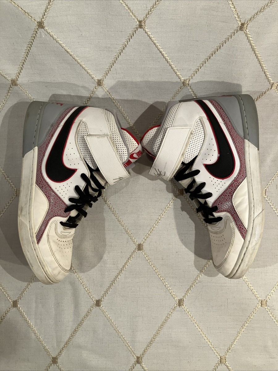Rare! Men\'s 9/11/13 Nike Space Flight high top Red White Size 9.5 
630772-100. Nike Space Flight High Top White Red Black Men main image 2