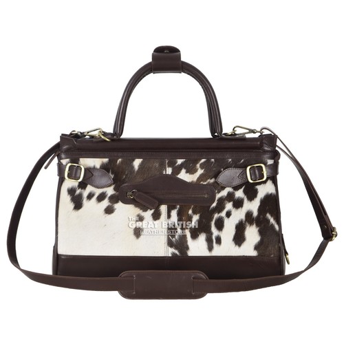 Women's Glad Stone Bag Stylish Cow Hair On Hide Real Leather Shoulder Hand Bag - Picture 3 of 18