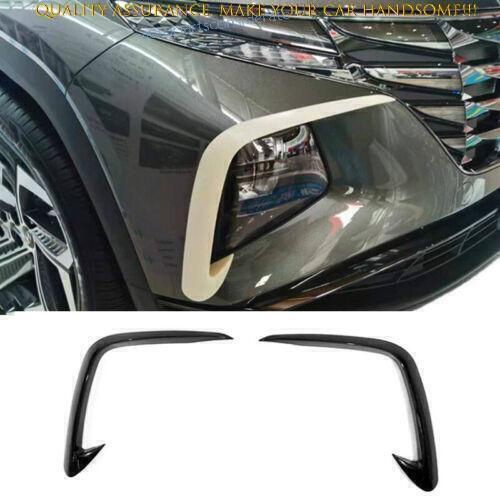 For Hyundai Tucson 22-2023 Glossy Black Front Bumper Side Vent Fender Splitter - Foto 1 di 4