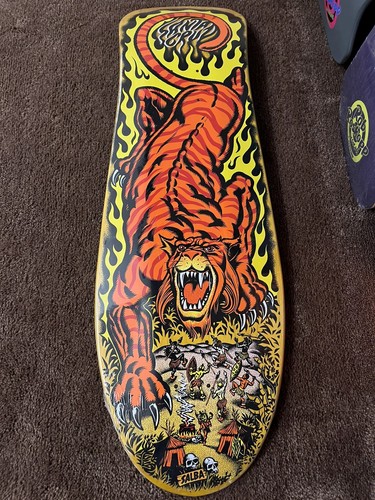 SANTA CRUZ STEVE ALBA SALBA TIGER YELLOW SKATEBOARD DECK 2015 NEW IN SHRINK RARE