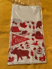 Canada Table Cover Plastic with Canadian Flare -   (NEW) -  54" W x 102" L