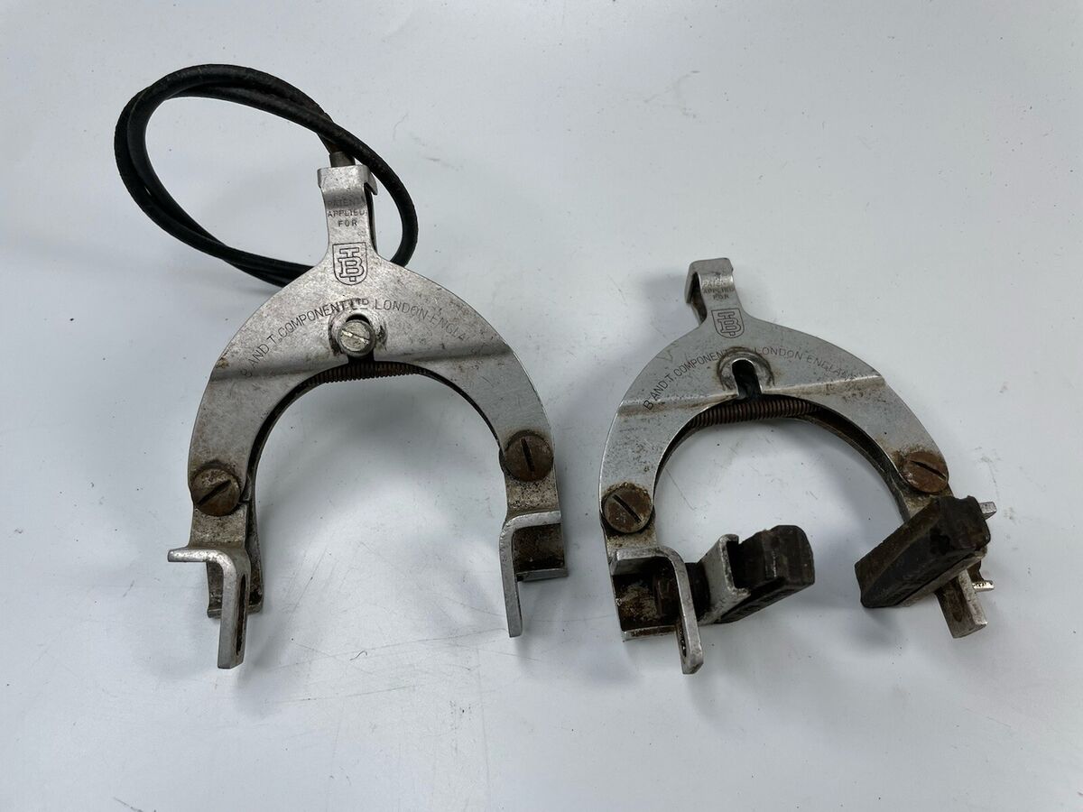Vintage B & T Manx Alloy Cam Action Bicycle Brake Callipers Vintage B & T Manx Alloy Cam Action Bicycle Brake Callipers