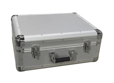 DJ LP Aluminium Deck Turntable Storage Flight Carry Case Silver Light Weight HQ