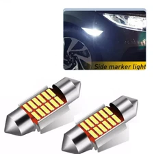 2 Pcs 31MM Festoon DE3175 LED Map Dome Interior Light Bulbs 6000-6500K White