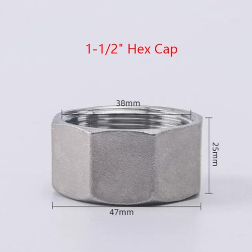 Tapa de extremo hembra BSP/enchufe macho accesorios de tubería manguera tope de tubo 304 acero inoxidable - Imagen 29 de 30