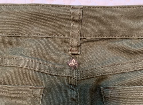 Prana Damen Kayla Bio Baumwolle Freizeit Jeans Cargo Grün Größe 2 Kurz - Bild 7 von 7