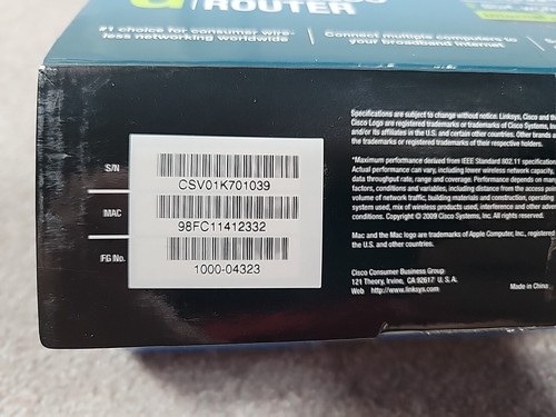 Linksys DIR-890L/R 54 Mbps 4-Port 10/100 Wireless G Router (WRT54G2) - Picture 2 of 8