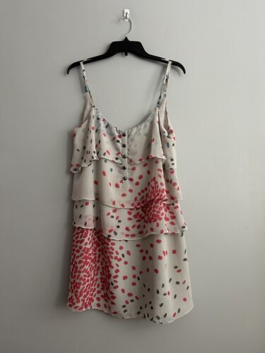 Rory Beca for Forever 21 L Tiered Layered Slip Dress Tunic Dots Strappy Rare!