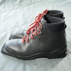 Alico Ski Boots Mens 11 Black Italy Padded Leather 3-Pin 75mm Telemark Flaw Sole