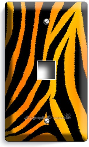 WILD TIGER STRIPES SKIN PRINT LIGHT SWITCH OUTLET WALL PLATE ROOM HOME ART DECOR - Picture 19 of 33