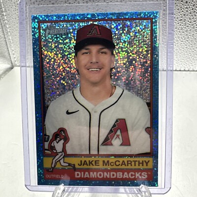 2025 Topps Heritage Chrome Light Blue Sparkle #473 Jake McCarthy, Arizona Diamon
