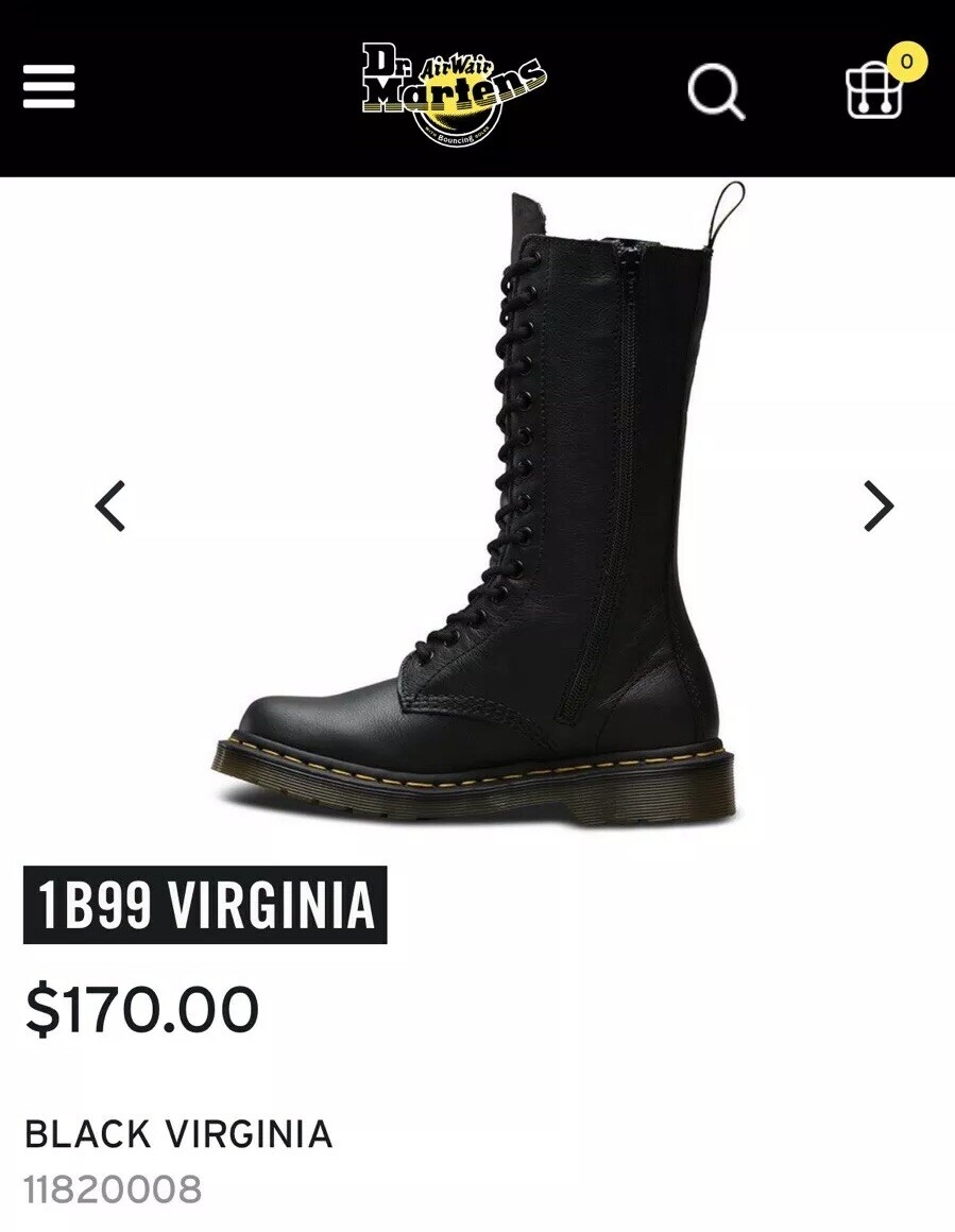 Dr Martens Doc 1B99 Negro Virginia 14 Ojo botas de combate para mujer EE. UU. 9 Reino Unido 7 Dr Martens Doc 1B99 Negro Virginia 14 Ojo botas de combate para mujer EE. UU. 9 Reino Unido 7
